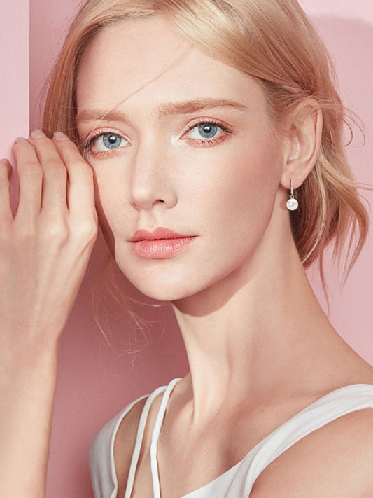 18K Gold Freshwater Pearl Earrings